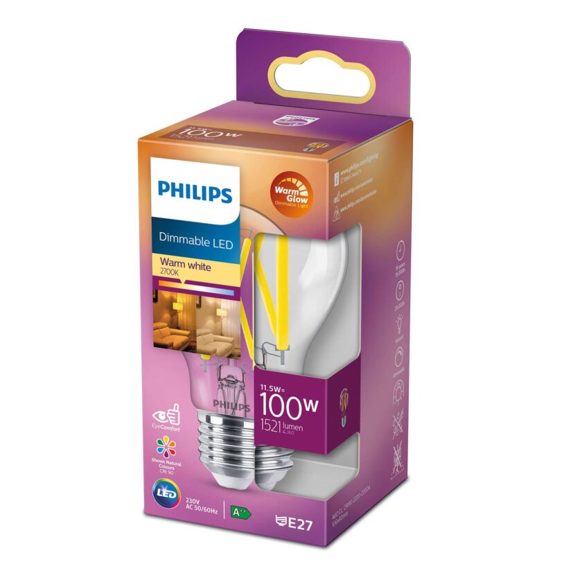 Philips LED Classic WarmGlow E27 A60 10