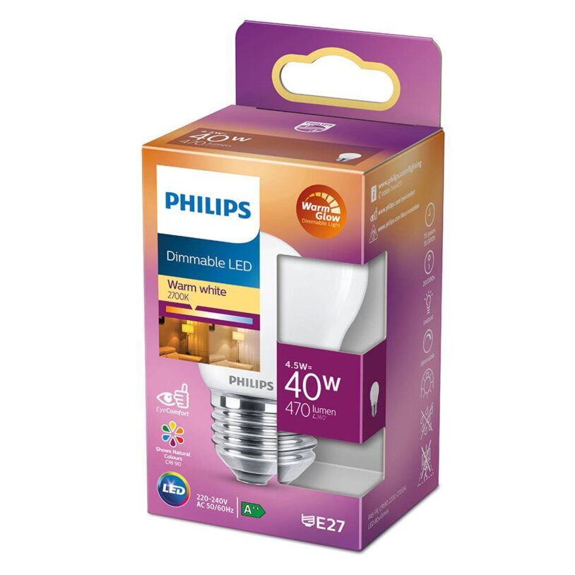 Philips LED Classic WarmGlow E27 P45 3