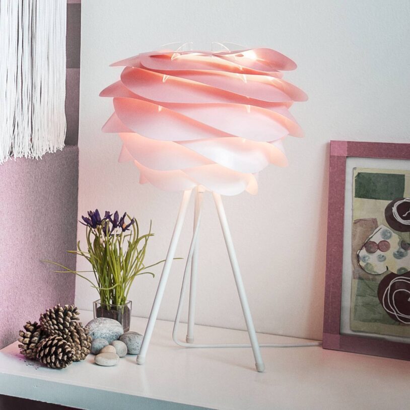 UMAGE Carmina Mini stolní lampa růžová/bílá