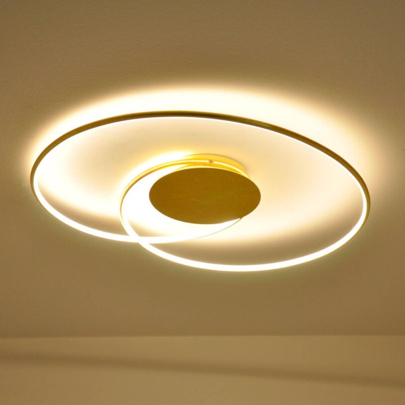 Zlatá LED stropní svítilna Joline
